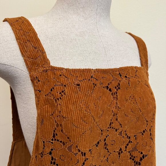 Anthropologie | DOLAN Collection Hattie Corduroy Overall Dress Bronze XL - Picture 3 of 6